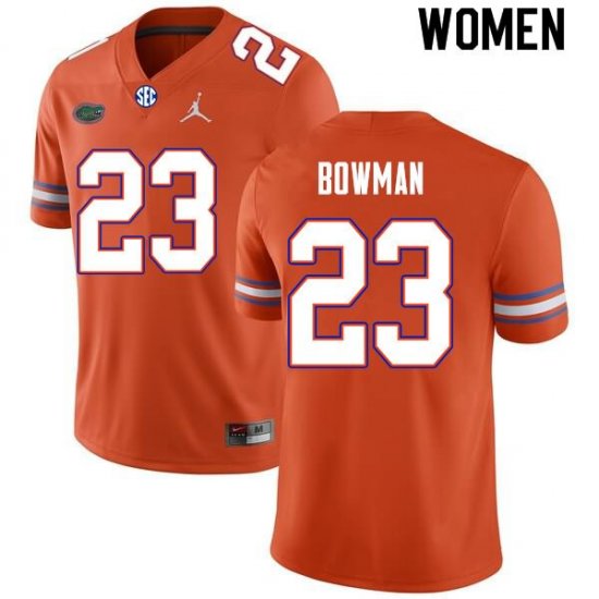 Women's Florida Gators #23 Demarkcus Bowman NCAA Nike Orange Authentic Stitched College Football Jersey SWH1162KC